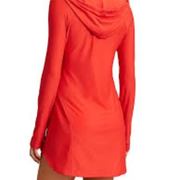 Athleta Wick It Wader Hoodie Swimsuit Coverup Dress with 2 Pockets Women's S - Picture 2 of 11